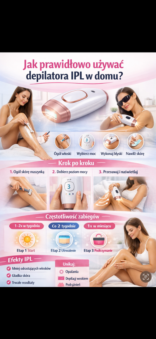 Jak prawidłowo używać depilatora IPL w domu? Kompletny poradnik krok po kroku